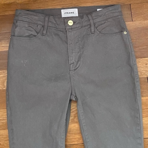 Frame‎ Le High Skinny Ankle Jeans in Smoke Coated - Picture 4 of 7